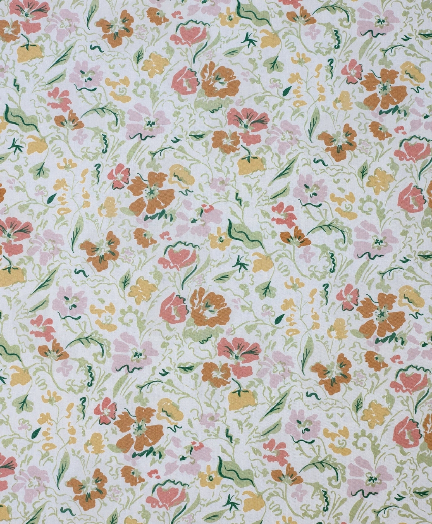 Sophie Harpley Wandle Wilde Wallpaper in Earth Tones, UK, Scheme Interior, a decorative wallpaper featuring a repeating botanical pattern in green and pink.