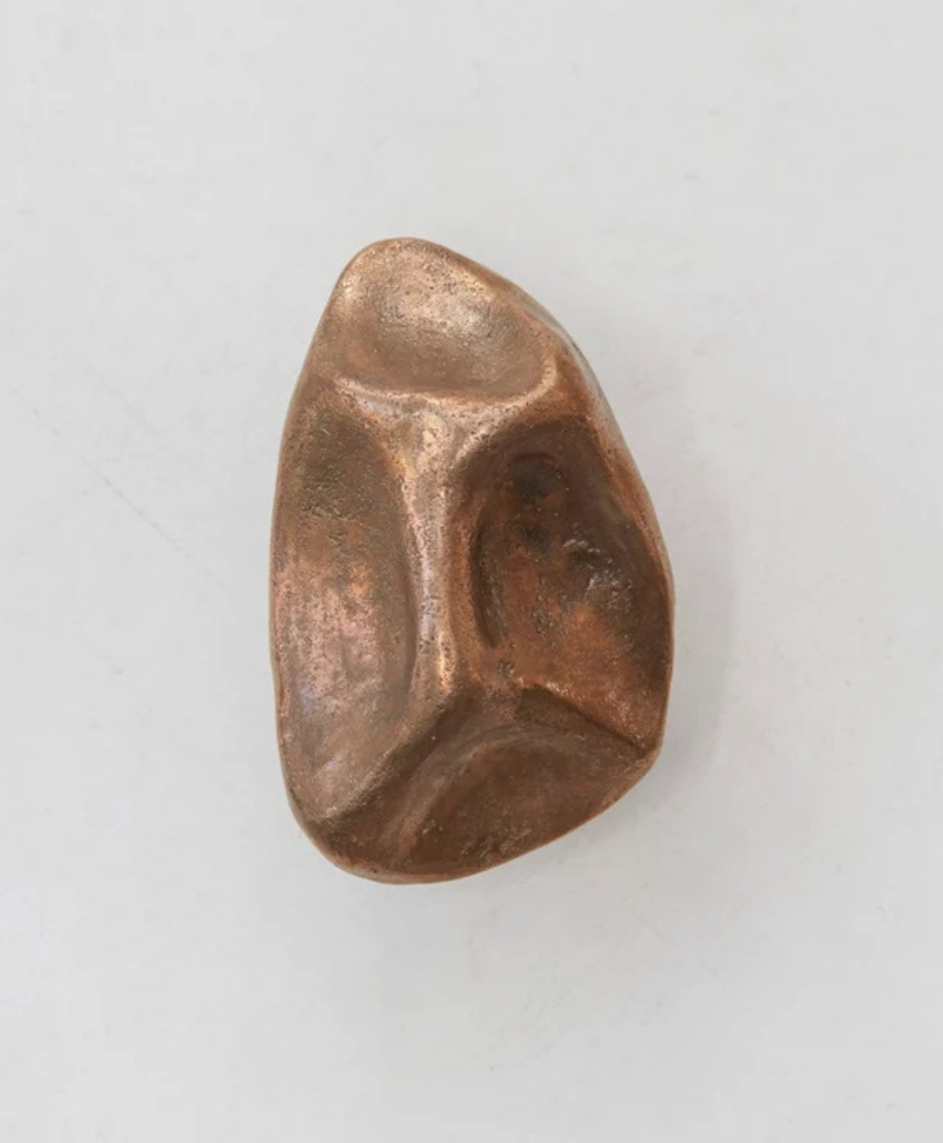 Wondering People Chunky Pinch Wall Hook in Brass, UK, Scheme Interior, a sculptural wall hook with a chunky, rounded form.
